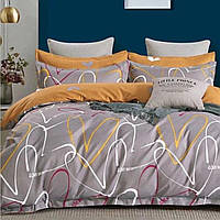 Комплект постельного белья Евро ZMW "Home Textiles" сатин (37422) Love Moschino