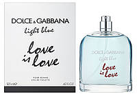 Мужские духи Dolce & Gabbana Light Blue Love Is Love Pour Homme Туалетная вода 125 ml/мл оригинал Тестер