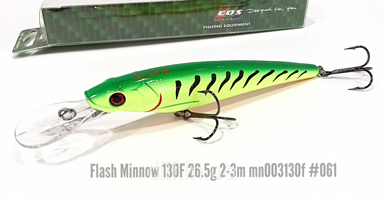 Воблер EOS Flash minnow 130f вага 26.5г заглиблення 2-3м (колір 061), фото 1