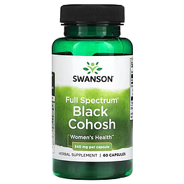 Full Spectrum Black Cohosh 540 мг Swanson 60 капсул