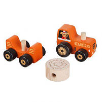 Деревʼяна іграшка "Трактор"/Wooden toy "Tractor" [tsi226843-TSI], фото 2