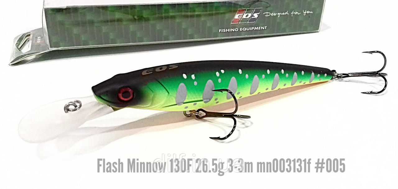Воблер EOS Flash minnow 130f вага 26.5г заглиблення 2-3м (колір 005), фото 1