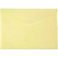 Папка-конверт А4 на кнопке AXENT 1412-08 Pastelini желтая (12 шт. в упаковке)