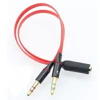 Переходник VALUE B00643 JACK 3.5mm (мама) - 2x3.5mm (тато) 0.1m Red (Audio+MIC)