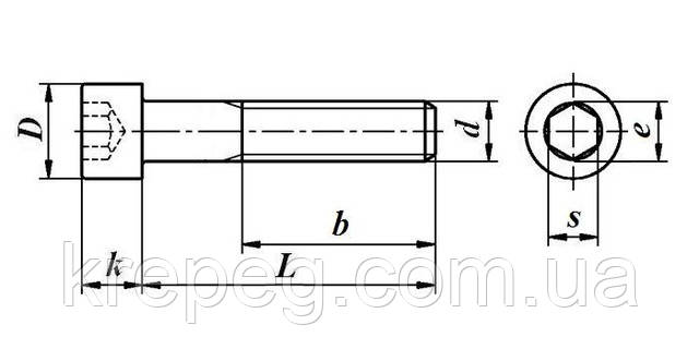Винт М10*16-100 DIN 912 мелкий шаг резьбы, внутренний шестигранник ...