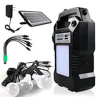 Переносной фонарь с солнечной батареей GD LITE MP3+Radio+Bluetooth Зарядное устройство и осветительная станция