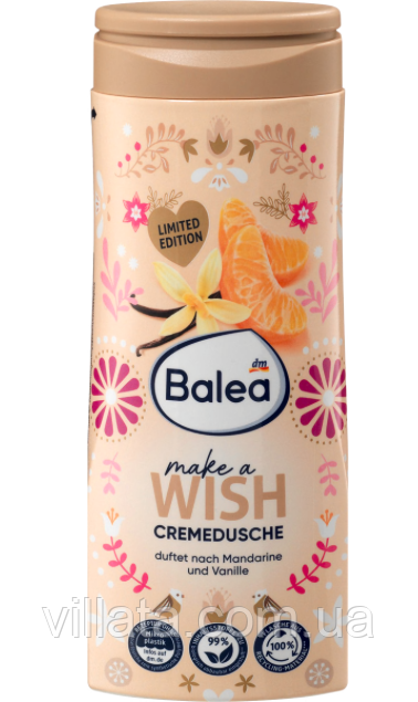 Крем-гель для душа Мандарин-Ваниль Balea Cremedusche Make a Wish 300 ml