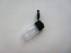 15 - 12 мл Поліпропілен (РР) напівпрозорий флакон з чорним фліп-топ 20/410, круглий пластиковий, пластмасовий