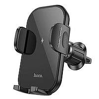 Держатель подставка для телефона с беспроводной зарядкой HOCO HW4 Journey fast charging car holder(air