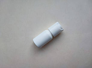 15 - 12 мл Поліпропілен (РР) білий з білим диск-топ 20/410, круглий ПЕТ пластиковий флакон, пластмасовий у комплекті, фото 2