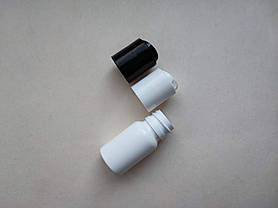 15 - 12 мл Поліпропілен (РР) білий з білим диск-топ 20/410, круглий ПЕТ пластиковий флакон, пластмасовий у комплекті, фото 3