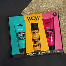 Набір для обличчя вугільний 3 кроки Max Brands Marketing B.V Wow Factory Charcoal 3-Step Set