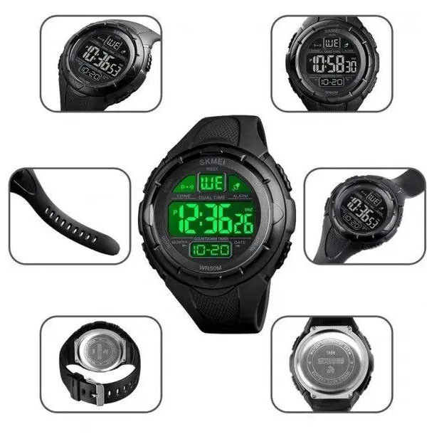 Годинники спортивні спорт SKMEI, Наручні годинники для армії Армійські наручні з таймером DT-68, фото 1