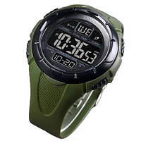 Часы для военнослужащих SKMEI 1656GN ARMY GREEN | Часы мужские спортивные | Военные JF-213 тактические часы