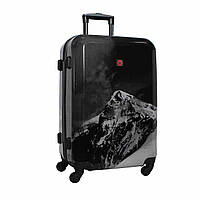 Маленький дорожный чемодан с принтом Swissbrand Verbier (S) Black (SWB_LHVER001S) I'Pro