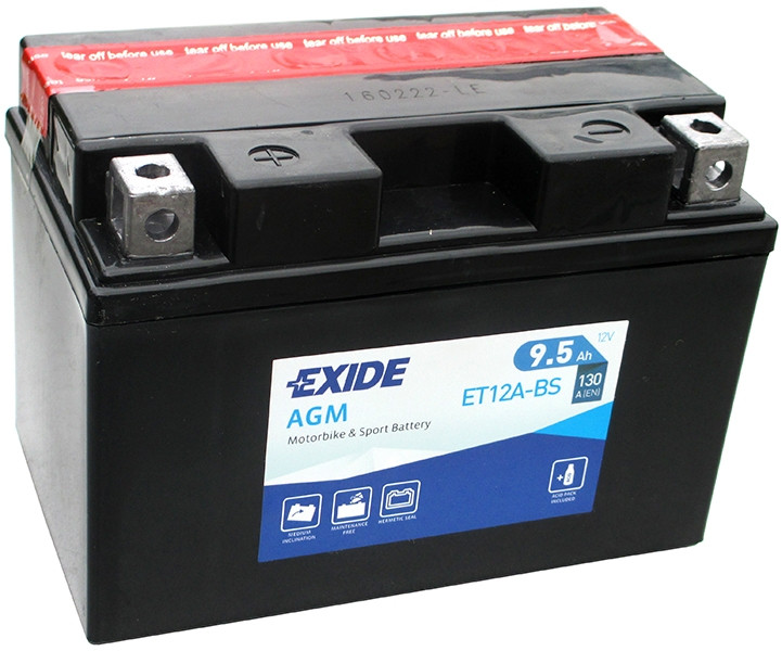 Акумулятор для мотоцикла Exide ET12A-BS = YT12A-BS