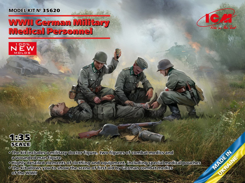 Пластикова модель 1/35 ICM 35620 German Military Medical Personnel