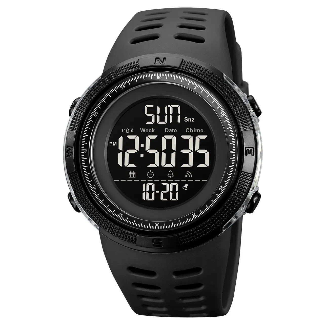 Оригінальний чоловічий годинник SKMEI 2070BK BLACK / Наручний годинник для військових / Годинник HW-394 скмей чоловічий