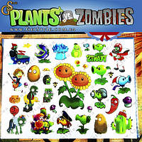 Детские татуировки Plants vs. Zombies - "Tatto Set"- 34 шт.