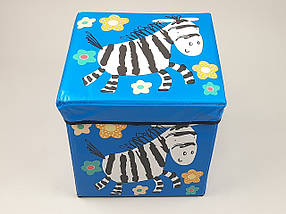 Коробка-органайзер KP30 Ш 30*Д 30*В 30  см. Колір блакитний для зберігання одягу, взуття чи невеликих предметів, фото 2