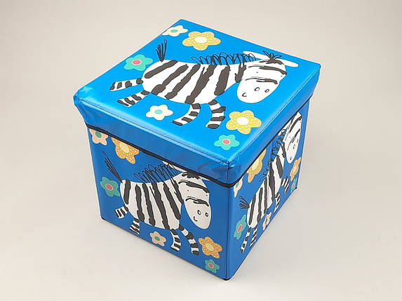 Коробка-органайзер KP30 Ш 30*Д 30*В 30  см. Колір блакитний для зберігання одягу, взуття чи невеликих предметів, фото 2