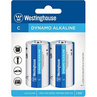 Лужна батарейка Dynamo Alkaline C/LR14 2 шт/уп блістер Westinghouse LR14-BP2
