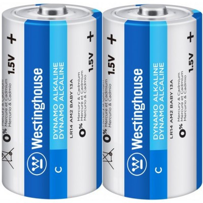 Лужна батарейка Dynamo Alkaline C/LR14 2 шт/уп shrink Westinghouse LR14-SP2