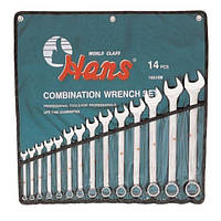 Набор ключей комбиниров.14 пр. 10-32 мм лента (16614M HANS tools)