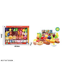 Набор продуктов ToyCloud овощи, фрукты, фастфуд (40 предметов) 555-GH005