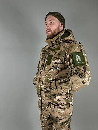 Куртка зимова тактична Ultimatum Soft Shell Мультикам, Чоловіча військова зимова куртка софтшелл 50, фото 2