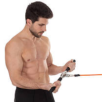 Ручка для тяги на трицепс і біцепс пряма прогумована Zelart TA-5704 Код TA-5704, фото 3