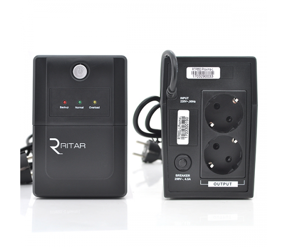 ИБП Ritar  RTP850 (510W) Proxima-L, LED, AVR, 2st, 2xSCHUKO socket, 1x12V9Ah, plastik Case ( 370 x 145 x 225 )