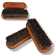 Щітка для взуття прямокутна натуральний кінський ворс 140*50 мм, фото 2