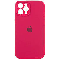 Силиконовый чехол Silicone Case Full Camera для iPhone 12 Pro Max Rose Red