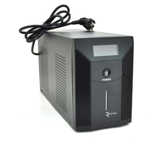 ИБП Ritar  RTM3000 (1800W) Proxima-D, AVR, 3st, 3xSCHUKO socket, 4x12V9Ah, metal Case Q1 (400*145*210)