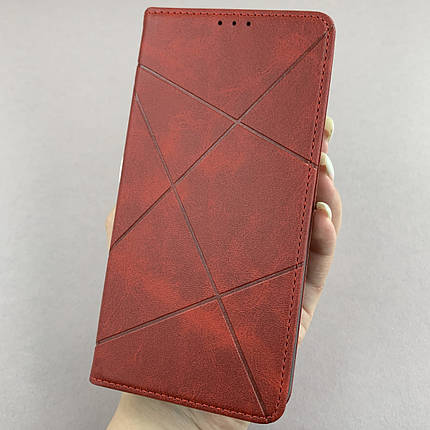 Чохол-книга для Samsung Galaxy A24 4G книжка в смужку з кишенею на телефон самсунг а24 4г червона str, фото 1