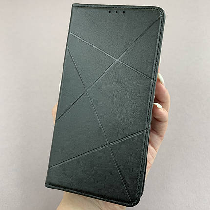 Чохол-книга для Samsung Galaxy A24 4G книжка в смужку з кишенею на телефон самсунг а24 4г чорна str, фото 1
