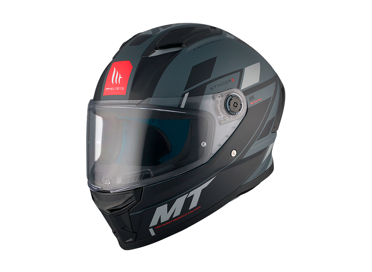 Мотошолом MT STINGER 2 Zivze C2 Matt Grey XXS