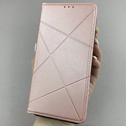 Чохол-книга для Samsung Galaxy A22 5G книжка в смужку з кишенею на телефон самсунг а22 5г рожева str, фото 1