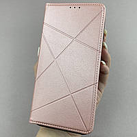 Чехол-книга для Samsung Galaxy A22 5G книжка в полоску с карманом на телефон самсунг а22 5г розовая str
