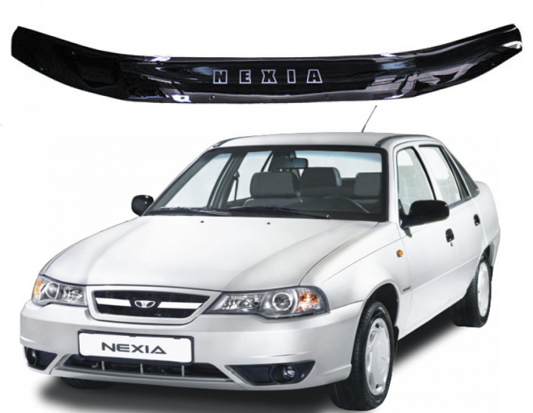 Дефлектор капота на Daewoo Nexia 1995-2018. Мухобійка на Daewoo Nexia