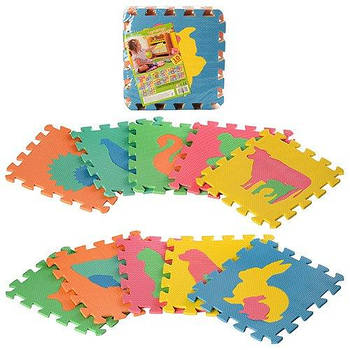 Килимок Мозаїка EVA, фігурки тварин, 10 деталей M2738 G-Rich