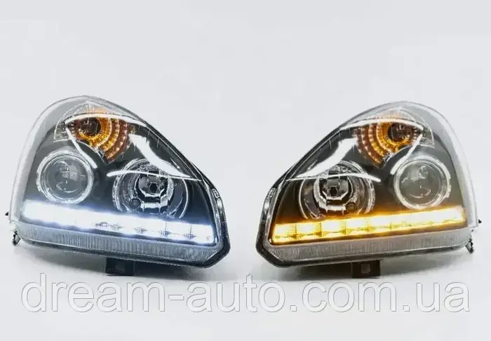 Фары ВАЗ 2170-72 LED ДХО с бегущим повторителем поворотов (ID ...