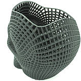 Конфетниця / Кашпо для квітів пластикова "Череп 3D" різні кольори Підставка для ручок та олівців, фото 2