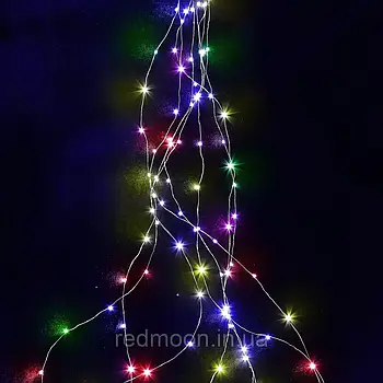Гірлянда "Кінський хвіст" Крапля роси, 3м, 220В, 300 LED, Кольорова / Світлодіодна новорічна гірлянда