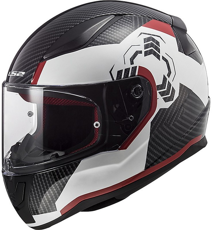 МОТОШОЛОМ ЗАКРИТИЙ LS2 FF353 RAPID GHOST КОЛІР WHITE BLACK RED