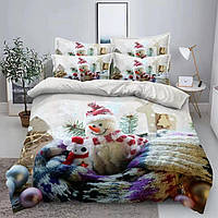 Комплект постельного белья Sonia-home полуторный фланель Рождественский уют