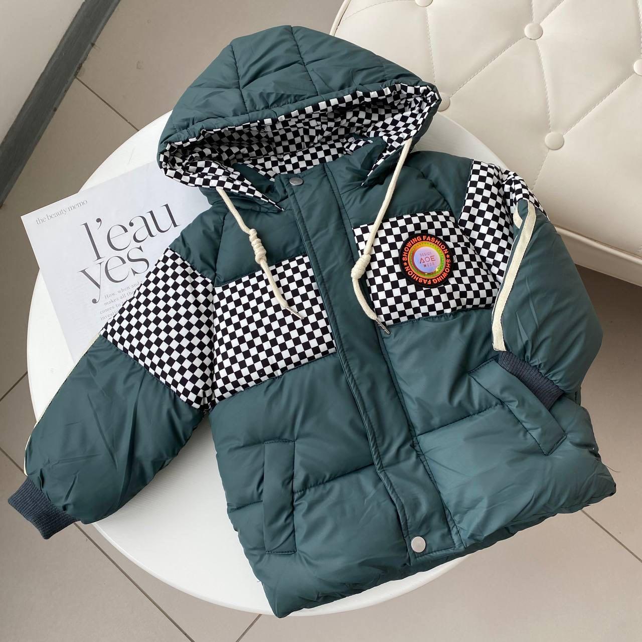 Куртка для хлопчика зимова з капюшоном на флісі Сіра 8150 114, Bambini, Серый, Для мальчиков, Зима, 120 , 5 лет