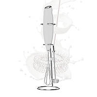 Спінювач молока (капучинатор) SBTадас 2 в 1 на батарейках Білий