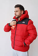 Пуховик с капюшоном короткий мужской The North Face Красный Xxl